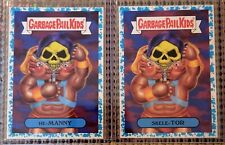Lot of 2 Cards: HE-MANNY & SKELE-TOR 2018 GPK WE HATE THE 80s BLUE BORDER (#/99) picture