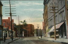 New London,CT Bank St. Connecticut Metropolitan News Co. Antique Postcard picture