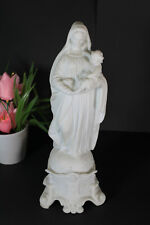 Antique French Bisque porcelain statue madonna religious marked picture