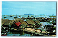 c1960's Sea Side Village of The Fisher Folks Malaysia Unposted Vintage Postcard picture