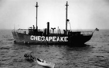 Lightship # 116 Chesapeake Bay Station Va 1935 postcard reproduction picture