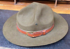 Vintage Early Boy Scout BSA Campaign Hat, Scout Master, Felt  Sz 7-1/8 (302) picture