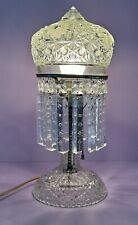 ANTIQUE- McKee-ELECTROLIER-CUT GLASS-PRISM-BOUDOIR LAMP-1930s picture