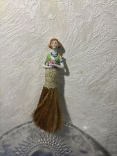 Vintage Porcelain Half Doll Half Brush Broom Lady Figurine Vanity Brush 10”as/is picture