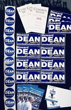 HUGE Lot Howard Dean Campaign Stickers Etc | Democrat Vermont Politics President picture