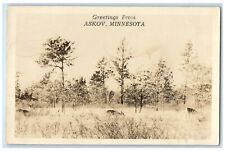 1946 Greetings From Askov Minnesota MN RPPC Photo Posted Vintage Postcard picture