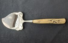 Vintage MCM Spar Norway SS Cheese Slicer w Bone Handle.  Signed by Artist  Rare picture