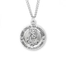 Saint Michael Amazing Sterling Silver EMT Medal Size 0.9in x 0.8in picture