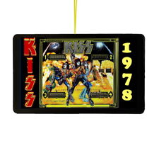 KISS Rock n Roll 1978 Pinball Backglass Lit Holiday Christmas Tree Ornament picture