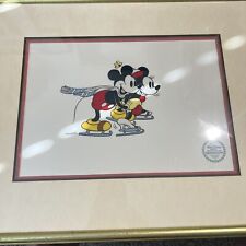 Walt Disney Mickey and Minnie “On Ice” Limited Edition Serigraph Cel Art 1935 picture