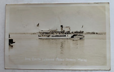 1941 ME RPPC Postcard Portland Maine Peaks Island Steamer Emita Steamship ship picture