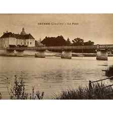 Antique 1900s RPPC Postcard Carte Postale Seurre Côte d’Or ale Pont France SEE picture