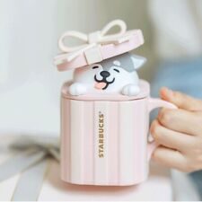 New Starbucks 2023 China Christmas Gift Box Cute Pet Husky Pink 12oz Mug Gift picture