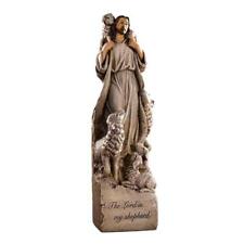The Lord is My Shepherd Jesus with Lambs Statue Figurine with Inscription,12 In picture