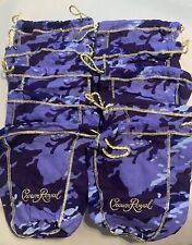 Lot Of 10: Limited Crown Royal Purple Camo Bag 750ml  9