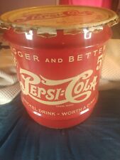 VINTAGE 1939 PEPSI COLA 10 GALLON SYRUP CAN DRUM SIGN COCA COLA COKE Cooler WOW picture