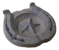 Clydesdale HORSESHOE Ashtray Cast Iron Lone Star Western Decor Cigar Cigarette picture