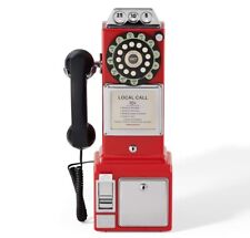 Crosley 1950s CR56 Old Fashioned Rotary Style Pay Phone Red.  OPEN BOX NEW picture