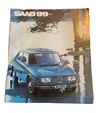 Vintage 1970 Saab 99 Brochure Catalog Blue Car on Cover Nice Color Pictures  picture