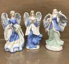 Vintage Set of 3 Heavy Porcelain Angel 9