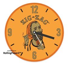 ZIG ZAG Rolling Papers Logo Clock - Large 13 1/2