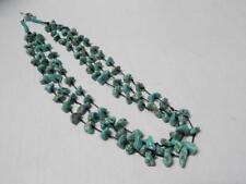 VINTAGE NAVAJO INDIAN TURQUOISE NUGGET HEISHI SHAMAN STYLE NECKLACE picture
