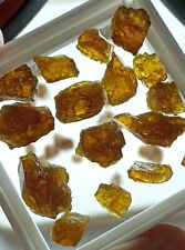70g Rare Titanite Yellow Sphene Raw Crystals, 35 pieces lot- Afghanistan  picture