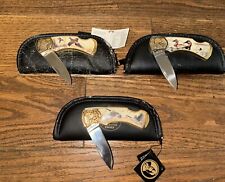 Lot Of 3- Franklin Mint Collectors Knives With Cases ( Duck, Goose, Pheasant) picture