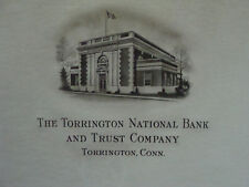 orig 1940s Printing ex. PHOTOGRAVURE Letterhead: TORRINGTON NATIONAL BANK anniv picture