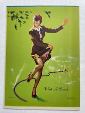 Vintage 1950-60's SMALL Pinup Girl Picture What a Break by Gil Elvgren picture