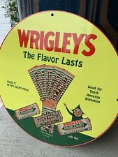 Vintage Style Wrigley’s Flavor Chewing Gum Metal Heavy Quality Sign picture