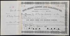 1898 New Jersey Shore Line Railroad NJRR Company Stock Chauncey Depew picture