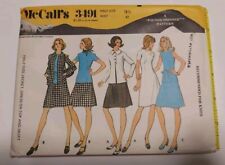 Vintage McCall's 3491 Misses Jacket Dress Top & Skirt Pattern For Knits Sz 18.5 picture