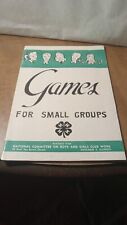 4-H Games For Small Groups Pamphlet 1950's Vintage picture