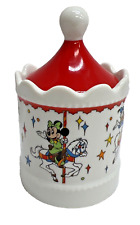 Vintage Disney Mickey Minnie Goofy Donald Trinket Carousel Box picture
