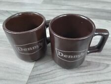 Pair Vintage Denny's Coffee Mug Brown 8oz picture