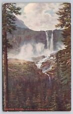 Canada British Columbia Twin Falls Yoho Valley Waterfall Rockies Tucks Postcard picture