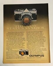 1977 Olympus OM-1 OM-2 Camera 35mm SLR Print Ad The New Status Symbol Vintage picture