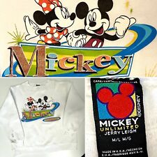 Vtg 80 90's Jerry Leigh DISNEY Unlimited Mickey & Minnie Mouse 50/50 Sweatshirt picture
