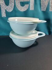 Tupperware Thatsa Bowl Ultra Mini Set of 2 Blue 2.5 Cup  picture