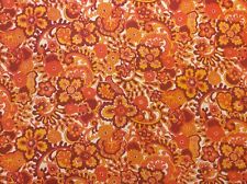 TRUE VINTAGE Screen Print Cotton Canvas Fabric NOS Flower MCM Fabric BTY TRV004 picture