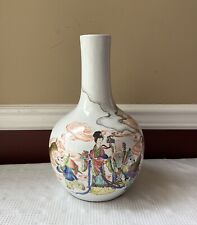 Antique Chinese Figural Famille Rose Porcelain Vase, 14
