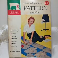 Singer Sewing Library How To Lay Out A Pattern & Cut Book #105 Vintage 1960 picture