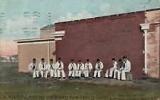 Sailors Knotting & Splicing Naval Training Station Newport RI Vintage Postcard picture