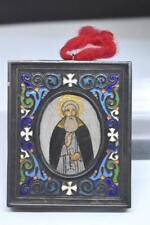 Antique PAVEL OVCHINNIKOV Moscow Russian Hand Painted Religious Icon Plaque picture