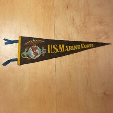 Vintage 1940s US Marine Corps 8x24 Felt Pennant Flag picture