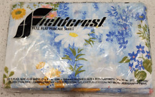 Fieldcrest No Iron Percale Full Size Flat Sheet Paradise Gardens NEW picture