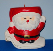 Vintage Christmas Lenox Ceramic Waving Santa Candle Unused picture