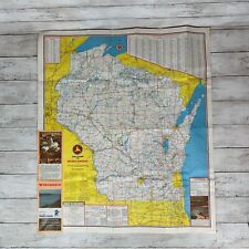 Vtg Map Wisconsin Official State Highways DOT 1980s Folded Map Guide Used picture