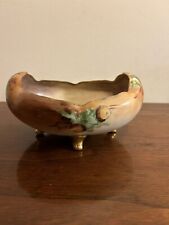 Vintage D E&G Royal Austria Porcelain Footed Bowl Acorn Oak Leaf picture